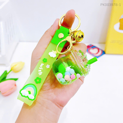 ** Móc khóa nước ly nước nhiều topping