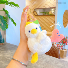 ** Móc khóa bông vịt đuôi tim