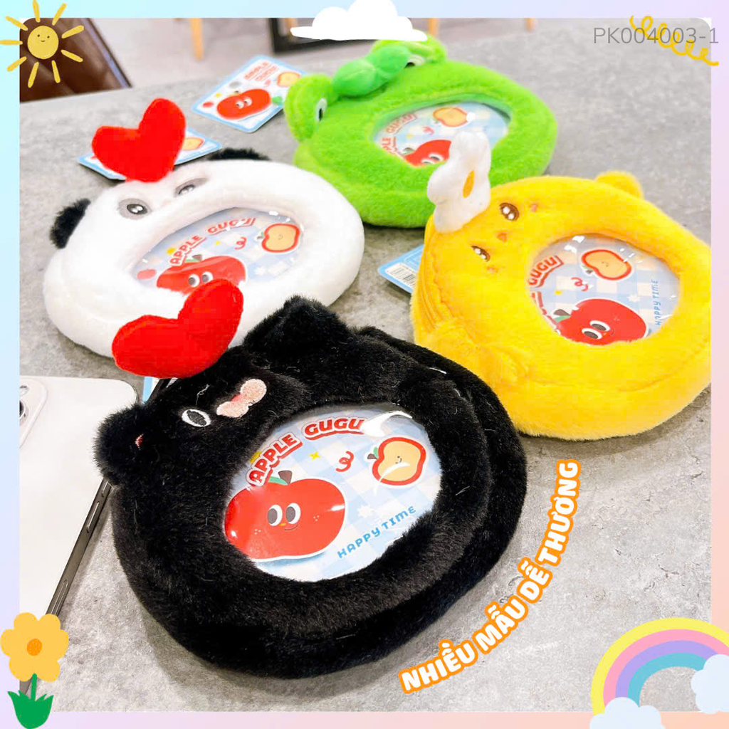 ** Móc khóa ví bông mặt trong hình thú