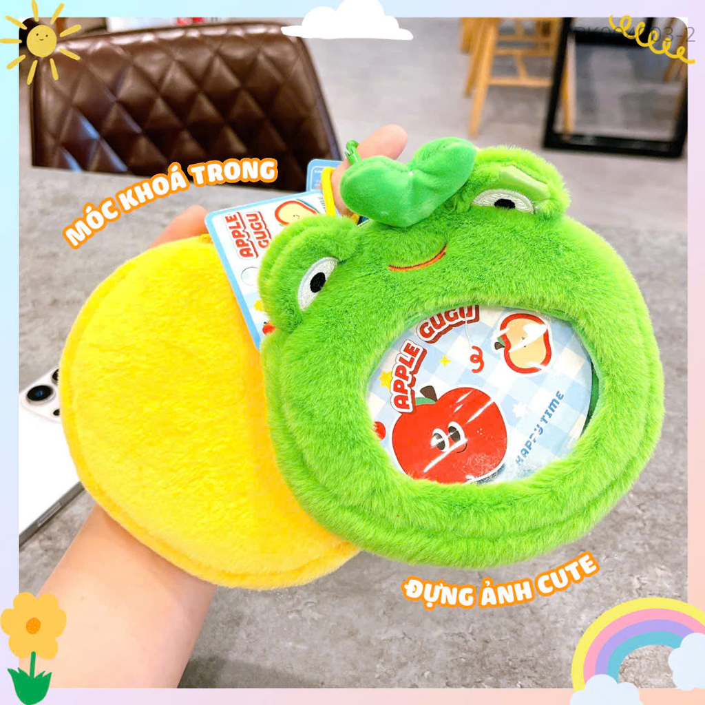 ** Móc khóa ví bông mặt trong hình thú