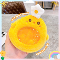 ** Móc khóa ví bông mặt trong hình thú