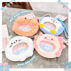 ** Móc khóa ví bông mặt trong hình thú