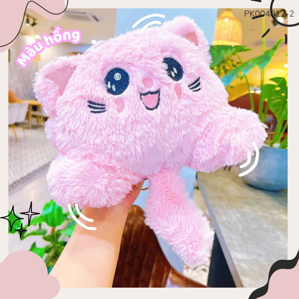 ** Túi đeo chéo/Balo mèo bông nhiều màu