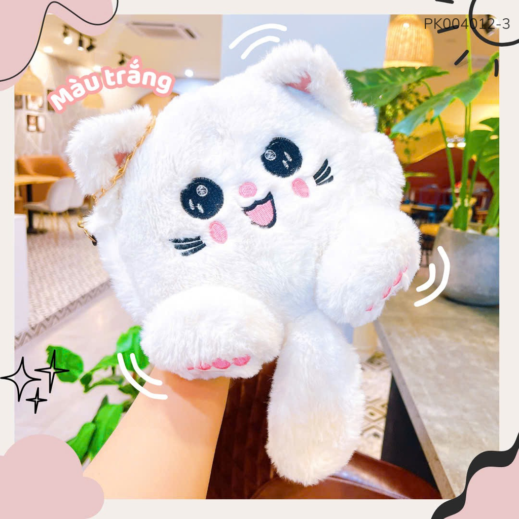 ** Túi đeo chéo/Balo mèo bông nhiều màu