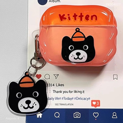 ** Case Airpods 4 dẻo mèo đen Kitten