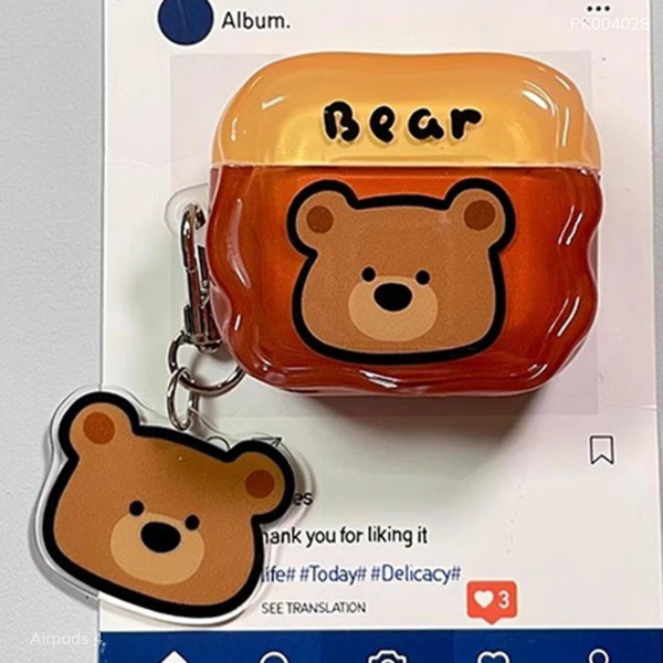 ** Case Airpods 4 dẻo gấu nâu Bear