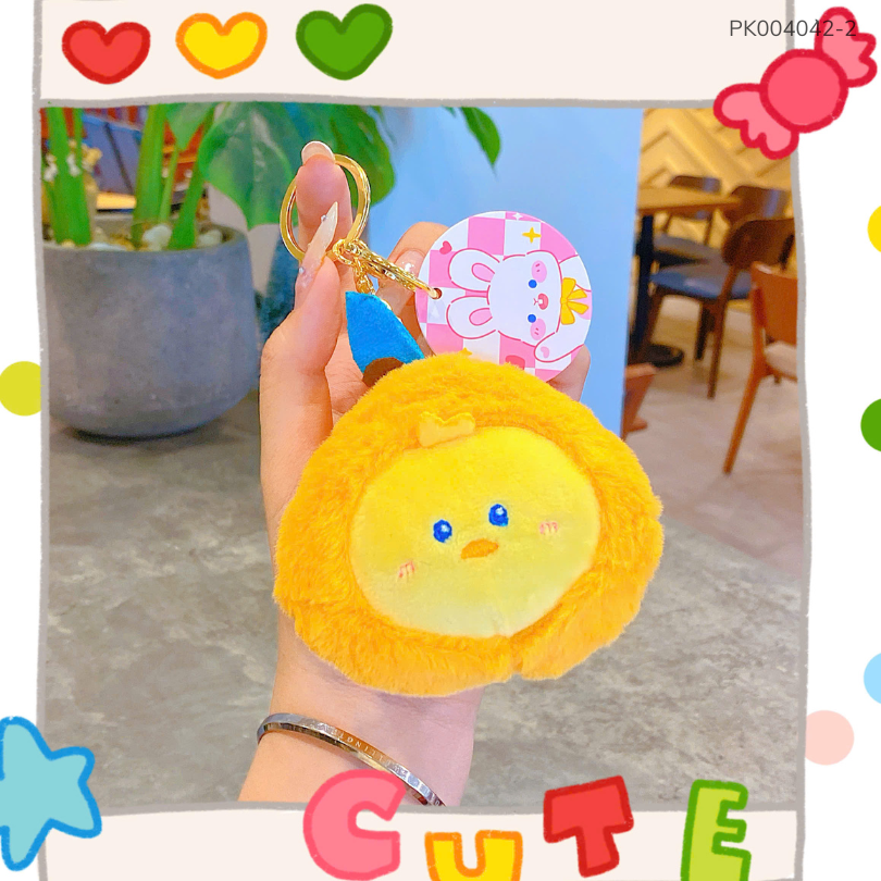 ** Móc khóa bông quả đào thú