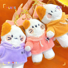 ** Móc khóa bông gấu mặc áo hoddie