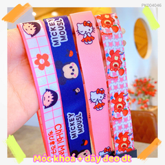 ** Dây đeo lụa ngắn gắn mặt hoạt hình