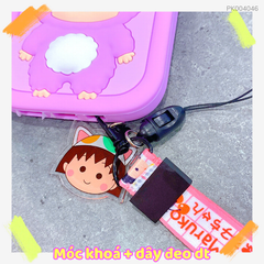 ** Dây đeo lụa ngắn gắn mặt hoạt hình