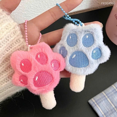 ** Móc khóa bông que chân mèo