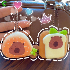 ** Móc khóa bông bánh mì Capybara