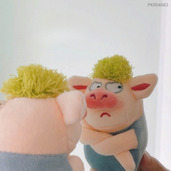 ** Móc khóa bông heo tóc xù giận dỗi