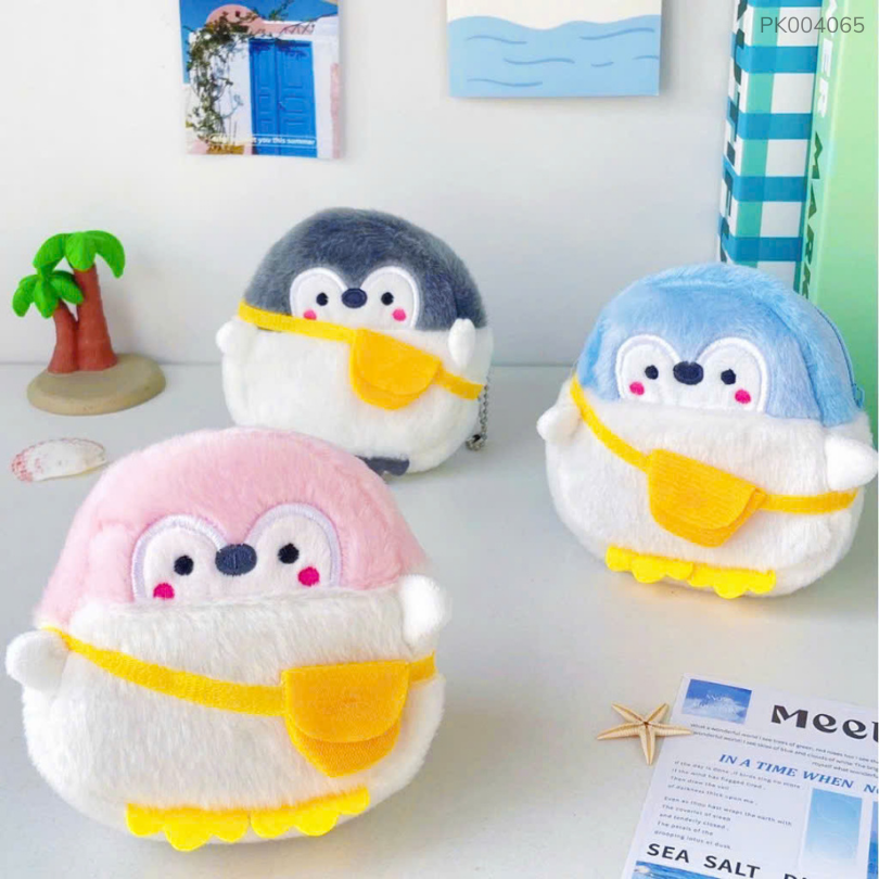 ** Móc khóa ví cánh cụt đeo túi nhiều màu - Size nhỏ