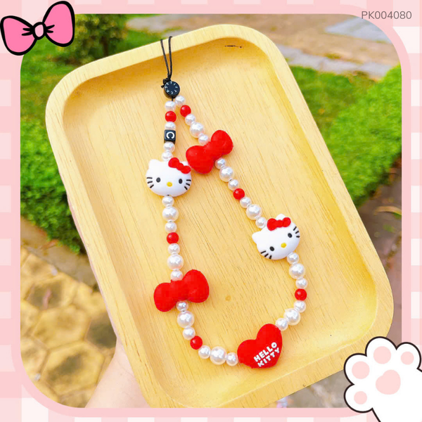 ** Dây đeo chuỗi hạt Hello Kitty tim đỏ