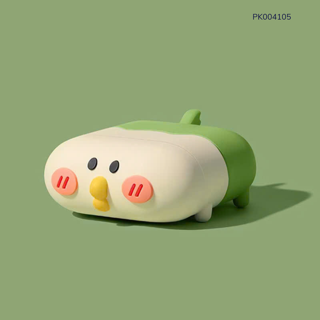 ** Case Airpods 1/2 silicon chim sẻ quần xanh
