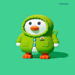 ** Case Airpods 1/2 silicon vịt hoddie xanh lá