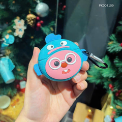 ** Case Airpods Pro Loopy đeo kính trắng
