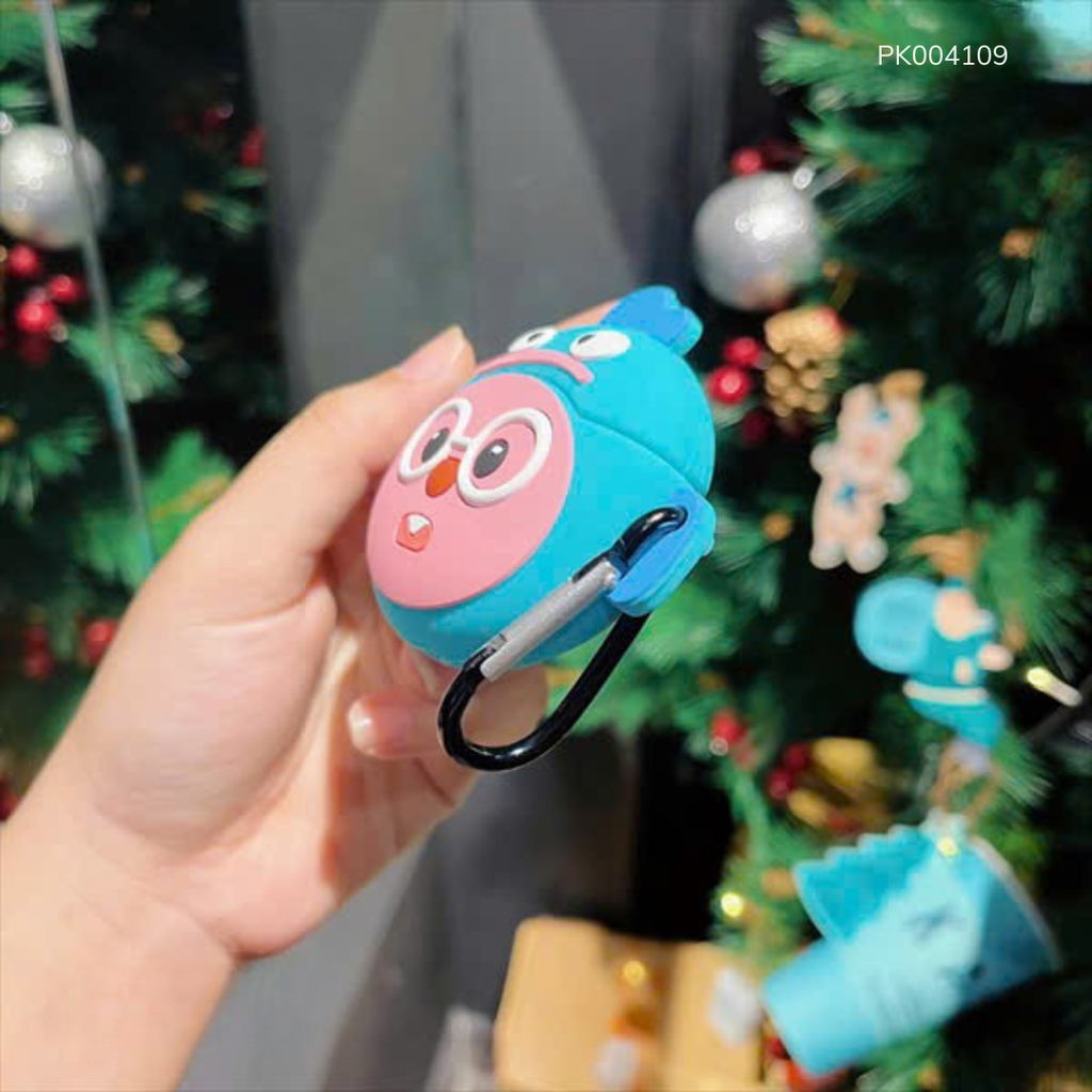 ** Case Airpods Pro Loopy đeo kính trắng