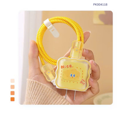 ** Combo bảo vệ, cóc, cáp sạc phô mai Nice