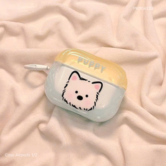 ** Case Airpods 1/2 dẻo Puppy nắp vàng