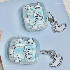 ** Case Airpods 1/2 lưng trong viền nhám in hình