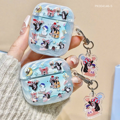 ** Case Airpods Pro 2 lưng trong viền nhám in hình