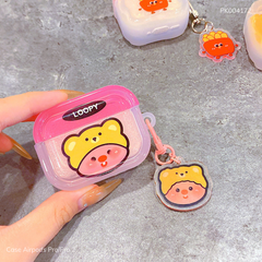 ** Case Airpods Pro/Pro 2 lưng trong viền nhám Loopy