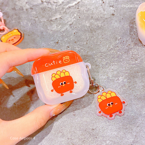 ** Case Airpods 4 lưng trong viền nhám khoai tây