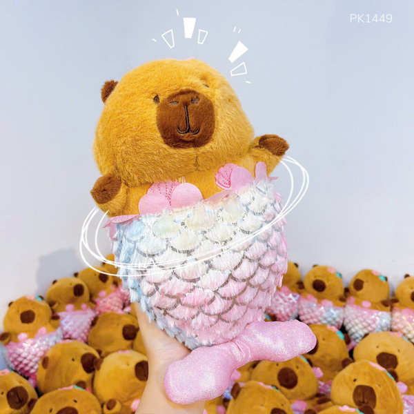 Gấu bông Capybara nàng tiên cá Size 50cm