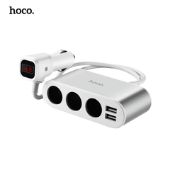 Sạc xe hơi Hoco Z13 2U + 3 tẩu tròn