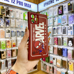 Ốp IP 12 Pro 6.1 marvel vân da sần bảo vệ camera mẫu vuông