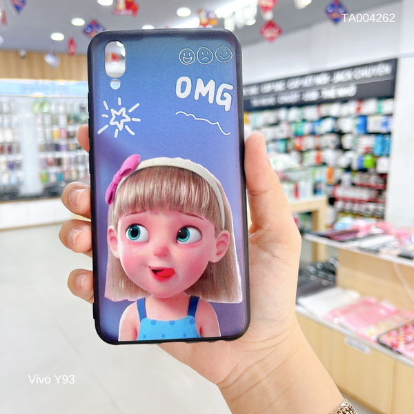 Ốp Vivo Y93 Lưng nhám in hình viền đen