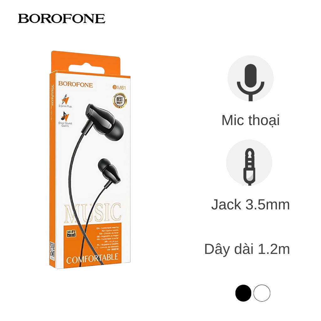 Tai nghe dây Borofone BM61