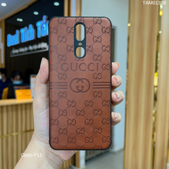 ** Ốp Oppo F11 vân giả da didas/Gucci/Hermes