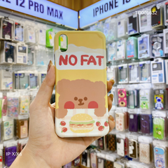 Ốp IP X Nhám Gấu Hamburger No FAT viền nổi