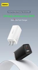 Cóc sạc Baseus Gan2 Lite Super VOOC 1U 1C 65W CCGL010001