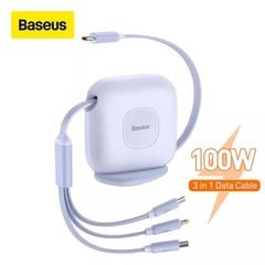 Cáp dây rút 3 in 1 Baseus Traction 100W 1.7m CAQY000005