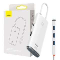 Hub chuyển Type C Baseus 5 in 1 Hdmi 3U PD 1m WKQX040002