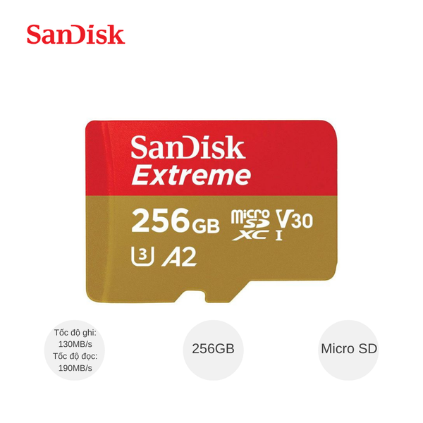 ** Thẻ nhớ Sandisk Extreme 4K 256G