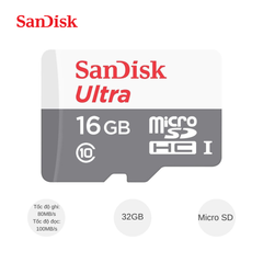 Thẻ nhớ Sandisk Ultra 16G 80-100MB/s