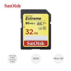 ** Thẻ nhớ SD Sandisk Extream V30 32G 90MB/s