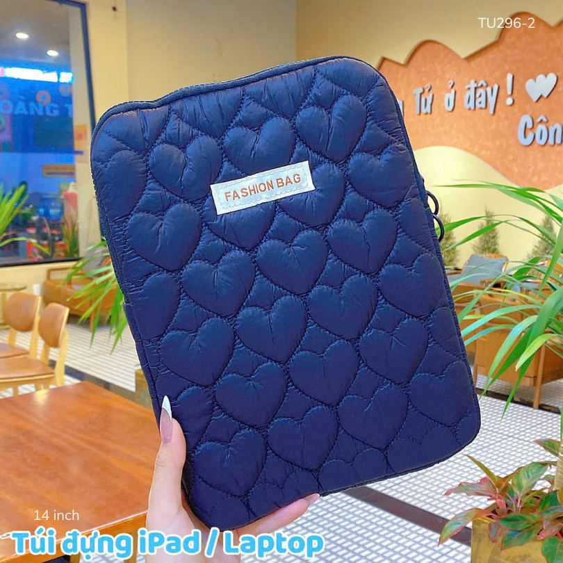 ** Túi chống sốc hoạ tiết trái tim Fashion Bag 14 inch