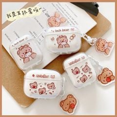 Case Airpods 3 dẻo trong Gấu nâu 100%