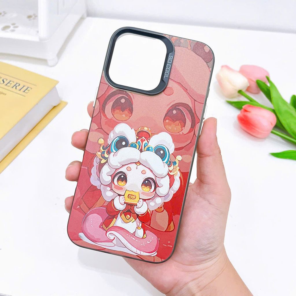 ** Ốp IP 13/14 lưng cứng rắn đội lân ngậm vàng