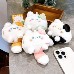 ** Móc khóa bông mèo bóp đuôi kêu