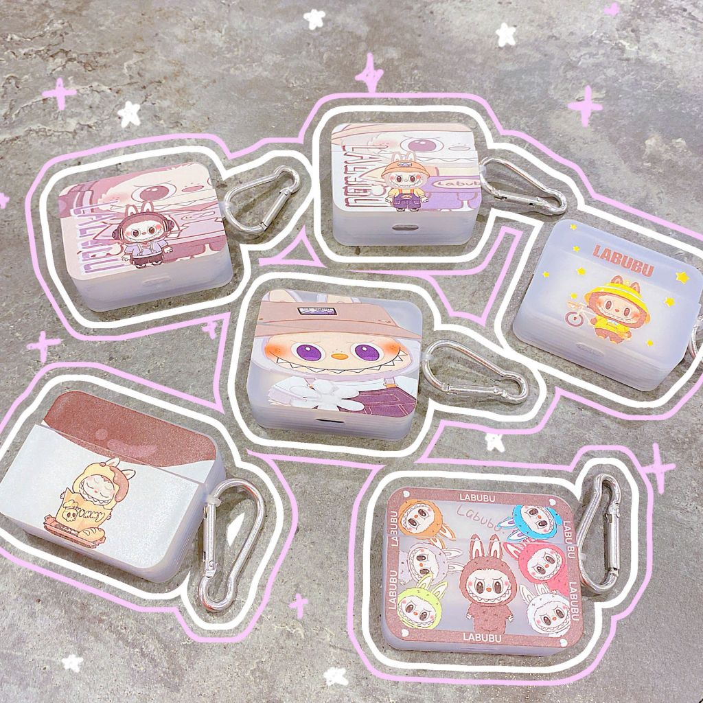 ** Case Airpods Pro 2 dẻo Labubu đeo tai nghe