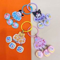 ** Móc khóa mini 3 mắc xích nhiều hình