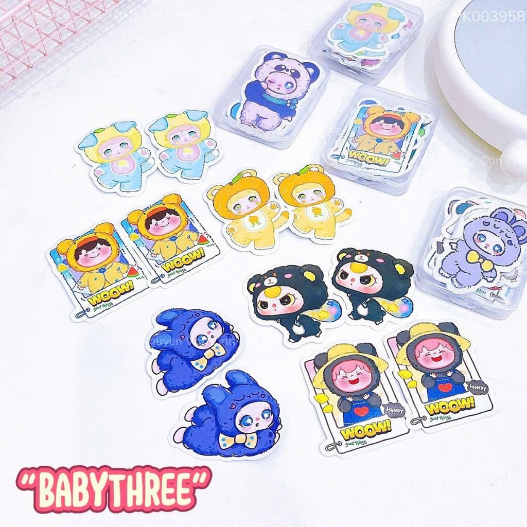 ** Set hình sticker Baby Three (Hộp)