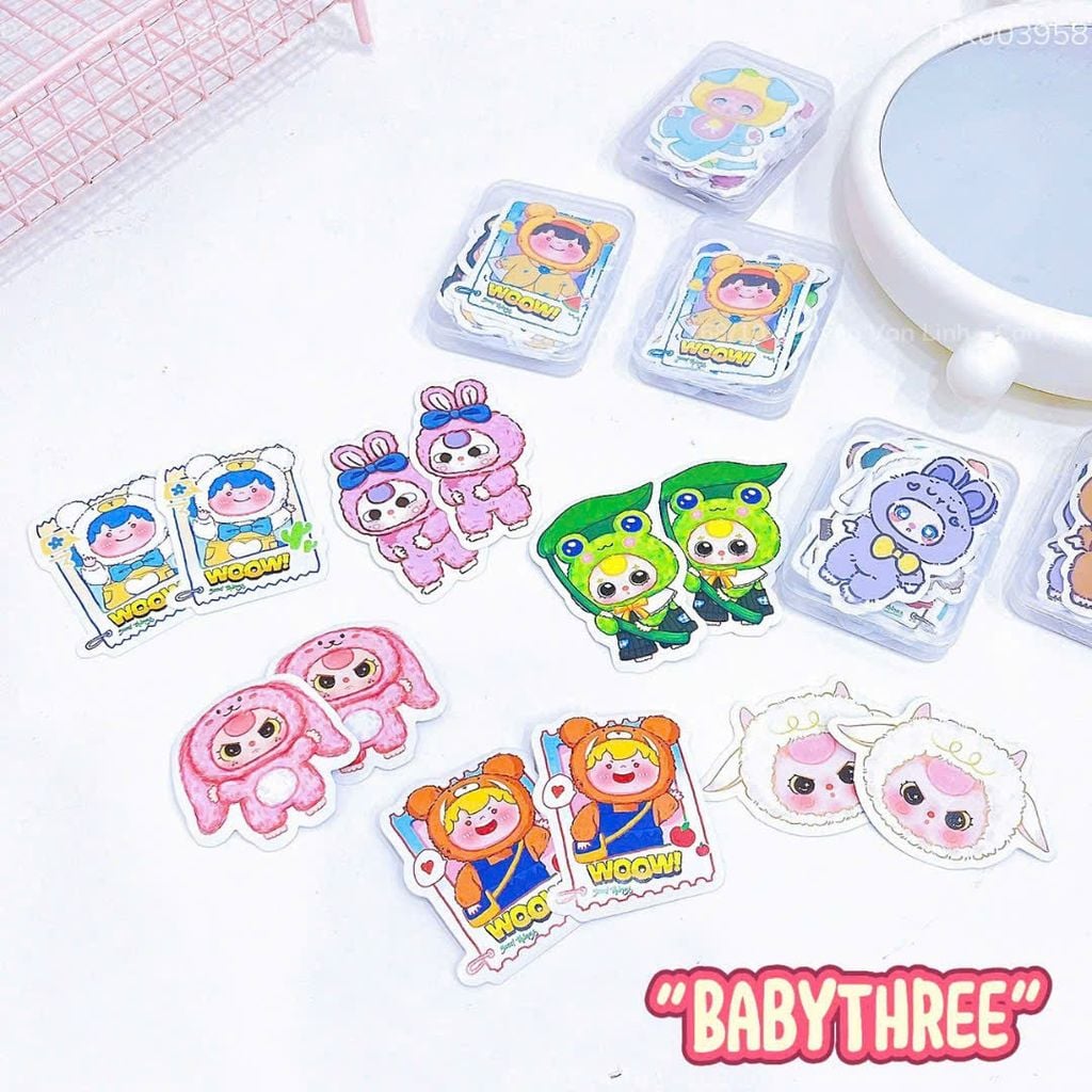 ** Set hình sticker Baby Three (Hộp)
